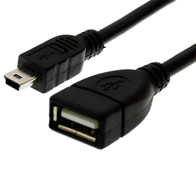 Дата кабель OTG USB 2.0 AF to Mini 5P Drobak (212669) - изображение 1