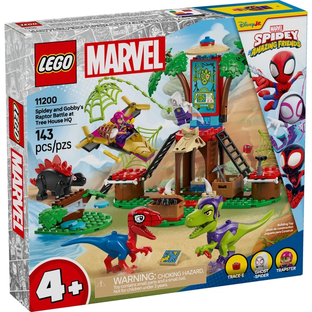 Конструктор LEGO Spidey Битва Павука та раптора Гоббі у штаб-будинку на дереві (11200) - зображення 1