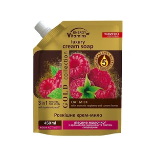 Рідке мило Смачні Секрети Вівсяне молочко з ароматною Малиною і Листям смородини дой-пак 450 мл (4823080003350) зображення 1