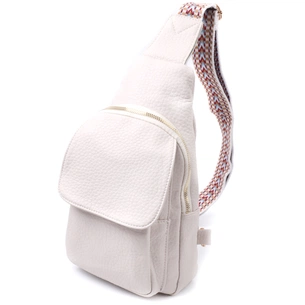 Сумка Vintage Жіноча з однією лямкою через плече з крупнозернистої екошкіри Молочна (22761) зображення 1