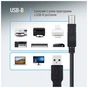 Кабель для принтера USB 2.0 AM/BM 3.0m black ColorWay (CW-CBUB073-BK) - уменьшенное изображение 10