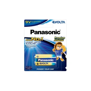 Батарейка Крона Evolta щелочная (6LR61/6LF22/MN1604/MX1604), 1pcs Blister Panasonic (6LR61EG/1B) изображение 1