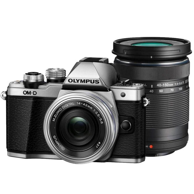 Цифровий фотоапарат Olympus E-M10 mark II Pancake Double Zoom 14-42 + 40-150 Kit S/S/BE-M1 (V207053SE000) - изображение 1