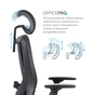 Крісло офісне OfficePro Aero OC490B Black - зменшене зображення 11