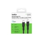 Дата кабель USB-C to USB-C 3.0m 240W black Belkin (CAB025HQ3MBK) - уменьшенное изображение 2