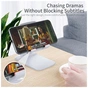 Подставка для планшета и телефона Knight Foldable Desk Mobile Phone Holder Stand (Alloy) White Essager (EZJZM-QS02) - уменьшенное изображение 7