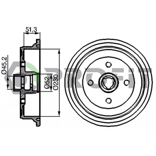 Гальмівний барабан Profit 5020-0002 зображення 1