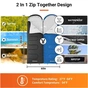 Спальний мішок KingCamp Lona 250 Black (KS2401_BLACK_L) - зменшене зображення 7