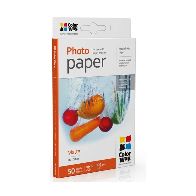 Фотопапір ColorWay 10x15 190г matte, 50с (PM1900504R) - picture 2