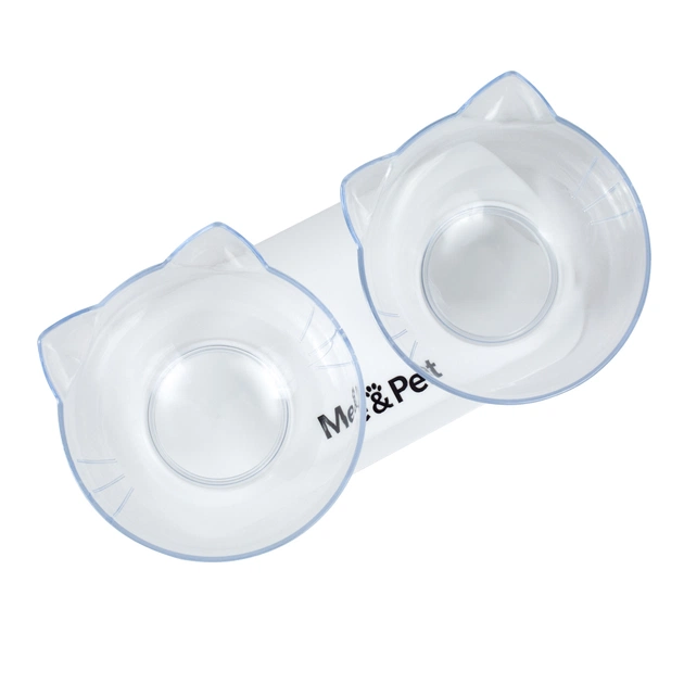 Посуд для котів Me&Pet Миски з підставкою прозорі (NMP060) - picture 4