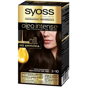 Фарба для волосся Syoss Oleo Intense 2-10 Чорно-каштановий 115 мл (8410436218139) зображення 1