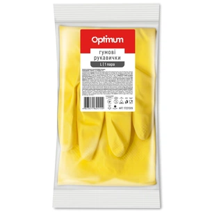 Рукавички господарські PRO service Optimum латексні L Жовті 1 пара (4823071624144) picture 1