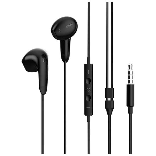 Навушники ColorWay 3.5 mm Wired Earphone Sound Wave Black (CW-WD04BK) - зображення 1