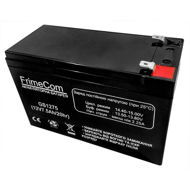 Акумуляторна батарея FrimeCom 12V 7.5AH (GS1275) AGM - зображення 1