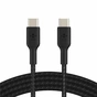 Дата кабель USB-С - USB-С BRAIDED, 1m, black Belkin (CAB004BT1MBK) - зменшене зображення 1