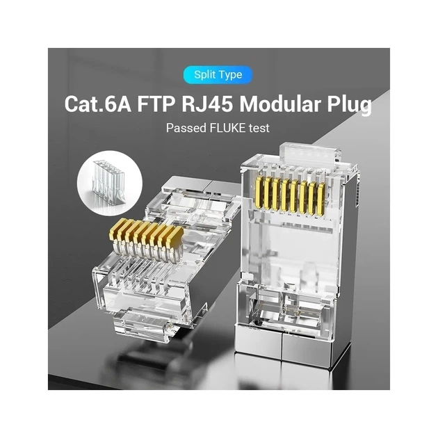 Конектор RJ45 FTP Cat.6 Modular 10 шт. Vention (IDFR0-10) - picture 5