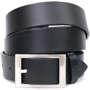 Ремінь Grande Pelle Шкіряний брючний з квадратною пряжкою Чорний (11678) зображення 1