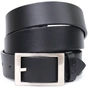 Ремінь Grande Pelle Шкіряний брючний з квадратною пряжкою Чорний (11678) - зменшене зображення 1