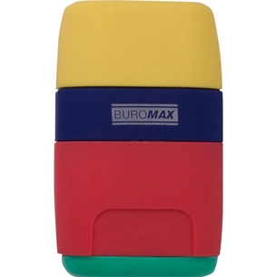 Точилка Buromax RUBBER TOUCH /large, container, eraser (BM.4771-1) изображение 1