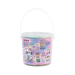 Крейда Kite кольорова Jumbo Hello Kitty, 15 штук у відерці (HK24-074) зображення 1