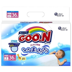 Підгузки GOO.N для новонароджених до 5 кг (SS унісекс 36 шт) (853520) зображення 1