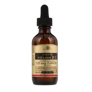 Вітамін Solgar Вітамін D3, Liquid Vitamin D3, 5000 Ме, 59 мл. (Апельсиновий (SOL-32048) зображення 1