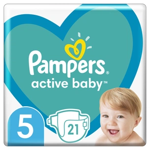 Підгузки Pampers Active Baby Junior Розмір 5 (11-16 кг), 21 шт (8006540033043) зображення 1