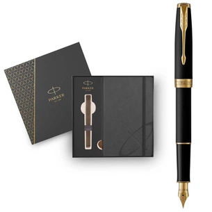 Ручка пір'яна Parker SONNET 17 Matte Black Lacquer GT  FP F + блокнот Parker + подар.упаковка GIFT24 (84 811b24) зображення 1