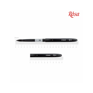Пензлик для малювання Rosa Синтетика кругла, TRAVEL BRUSH, STREAM 158, № 7 (4823098530053) зображення 1