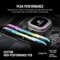 Модуль пам'яті для комп'ютера DDR4 32GB (2x16GB) 3600 MHz Vengeance RGB PRO SL Black Corsair (CMH32GX4M2D3600C18) - зменшене зображення 4