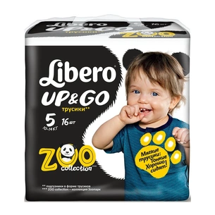 Підгузки Libero Up&Go 5 (10-14 кг) 16шт (7322540599961) зображення 1