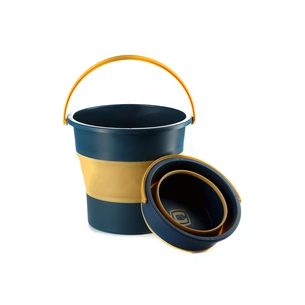 Відро складне СИЛА силіконове 4,6 л orange-black (961001) зображення 1