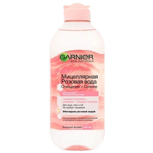 Міцелярна вода Garnier Skin Naturals з трояндовою водою 400 мл (3600542423618) зображення 1