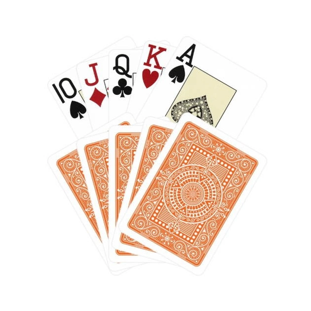 Карты игральные Modiano Poker Cristallo 100 Plastic Jumbo Index (red) (PC_MPC100JR) - изображение 3