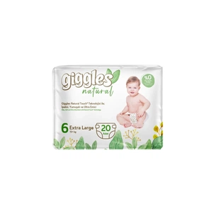Підгузки Giggles Natural 6 Extra Large 15+ кг 20 шт (8680131206421) зображення 1