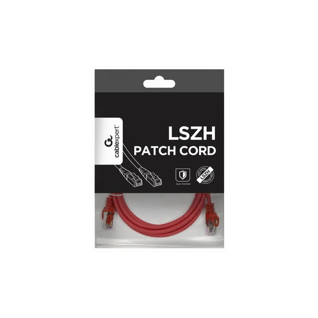 Патч-корд 2м S/FTP Cat 6A CU LSZH red Cablexpert (PP6A-LSZHCU-R-2M) - picture 4