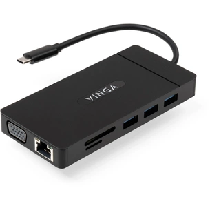 Концентратор Vinga USB-C 3.1 to VGA+HDMI+RJ45+3xUSB3.0+USB2.0+SD/TF+PD100W+Audio (VHYC10) зображення 1