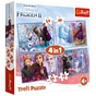 Пазл Trefl Frozen Подорож у невідоме 4 in 1 (35, 48, 54, 70) елемента (5900511343236) - уменьшенное изображение 1