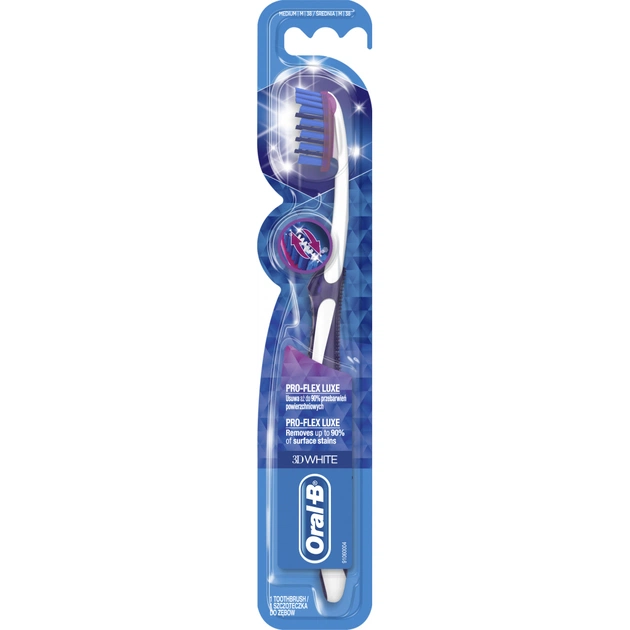 Зубна щітка Oral-B 3D White Luxe Pro-Flex medium (3014260010348) - изображение 1