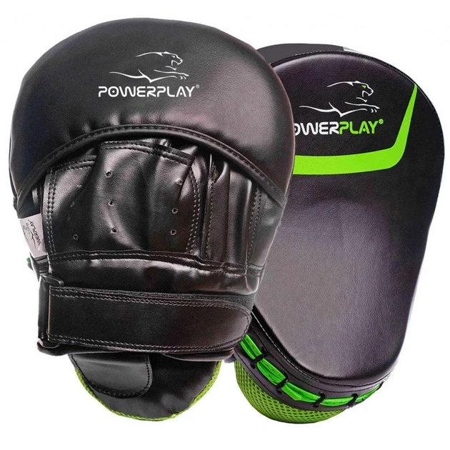 Лапи боксерські PowerPlay 3041 PU Black/Green (PP_3041_Green) - picture 5