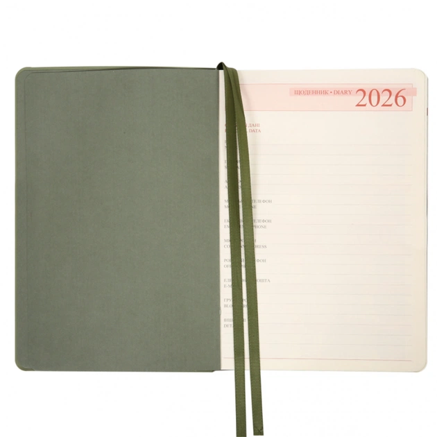 Тижневик Leo planner А5 датований 2026 "Boss", м'який, хакі, 368 сторінок (252635) - picture 5