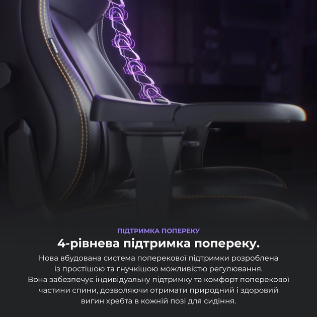 Крісло для геймерів Anda Seat Kaiser 4 Size L Black Premium PVC (AD12YDDC-L-20-B-PV/C) - зображення 8