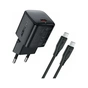 Зарядное устройство Acefast USB-C PD20W GaN + cable USB-C to USB-C black (6974316286509) - уменьшенное изображение 1