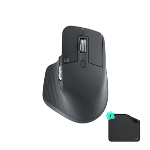 Мишка Logitech MX Master 3S Performance for Business Wireless/Bluetooth + Mouse Pad Studio Series Graphite (MX910-006582) зображення 1
