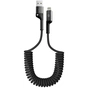 Дата кабель USB 2.0 AM to Lightning 1.0m Spiral 2.4A black Armorstandart (ARM75391) - уменьшенное изображение 1