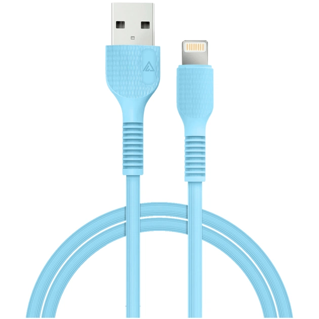 Дата кабель USB 2.0 AM to Lightning 1.2m Blue ACCLAB (1283126518188) - зображення 1