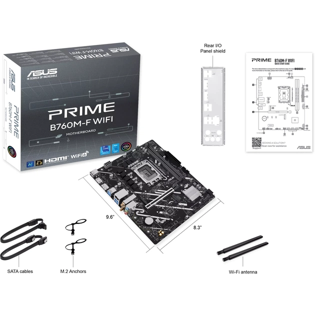 Материнська плата Asus Prime B760M-F WiFi Socket 1700 - picture 2