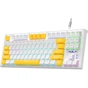 Клавіатура Aula F3032 keycaps plus 21 Yellow keys KRGD Red USB UA White (6948391204680) - зменшене зображення 2