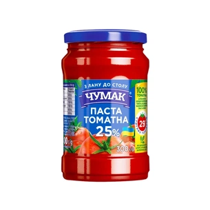 Соус Чумак Томатная паста 25% 300 г с/б (4823096007922) изображение 1
