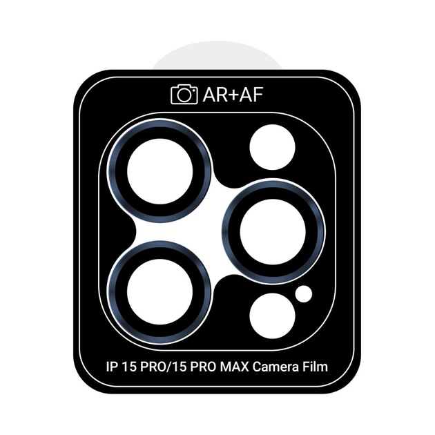 Стекло защитное Armorstandart Camera Pro Apple iPhone 15 Pro / 15 Pro Max Blue Titanium (ARM73320) - изображение 1